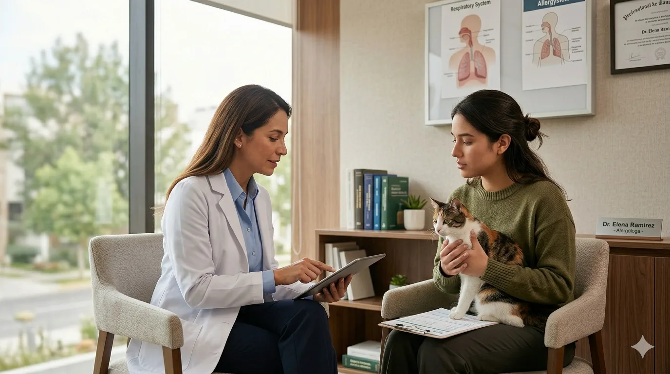 ¿Qué médico trata alergia a mascotas?